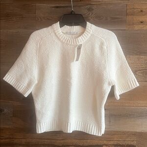 NWT A&F Madeline Textural Crew Sweater Tee